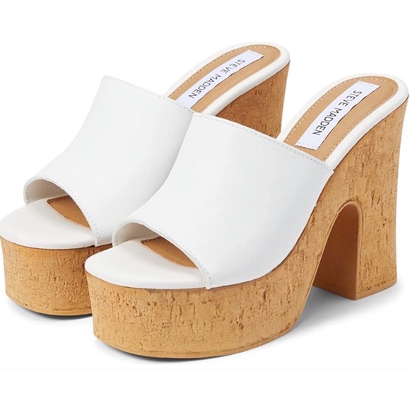 Steve Madden Shoes - Steve Madden Platform Sandals High Chunky White Size 7